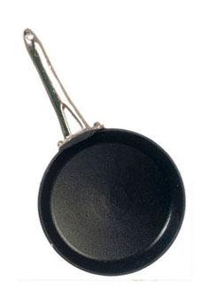 Dollhouse Miniature Teflon Pan, Black, M